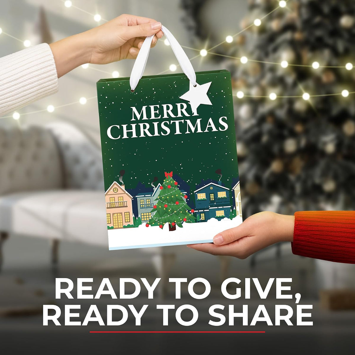 Christmas Gift Wrapping Kit with Gift Bags