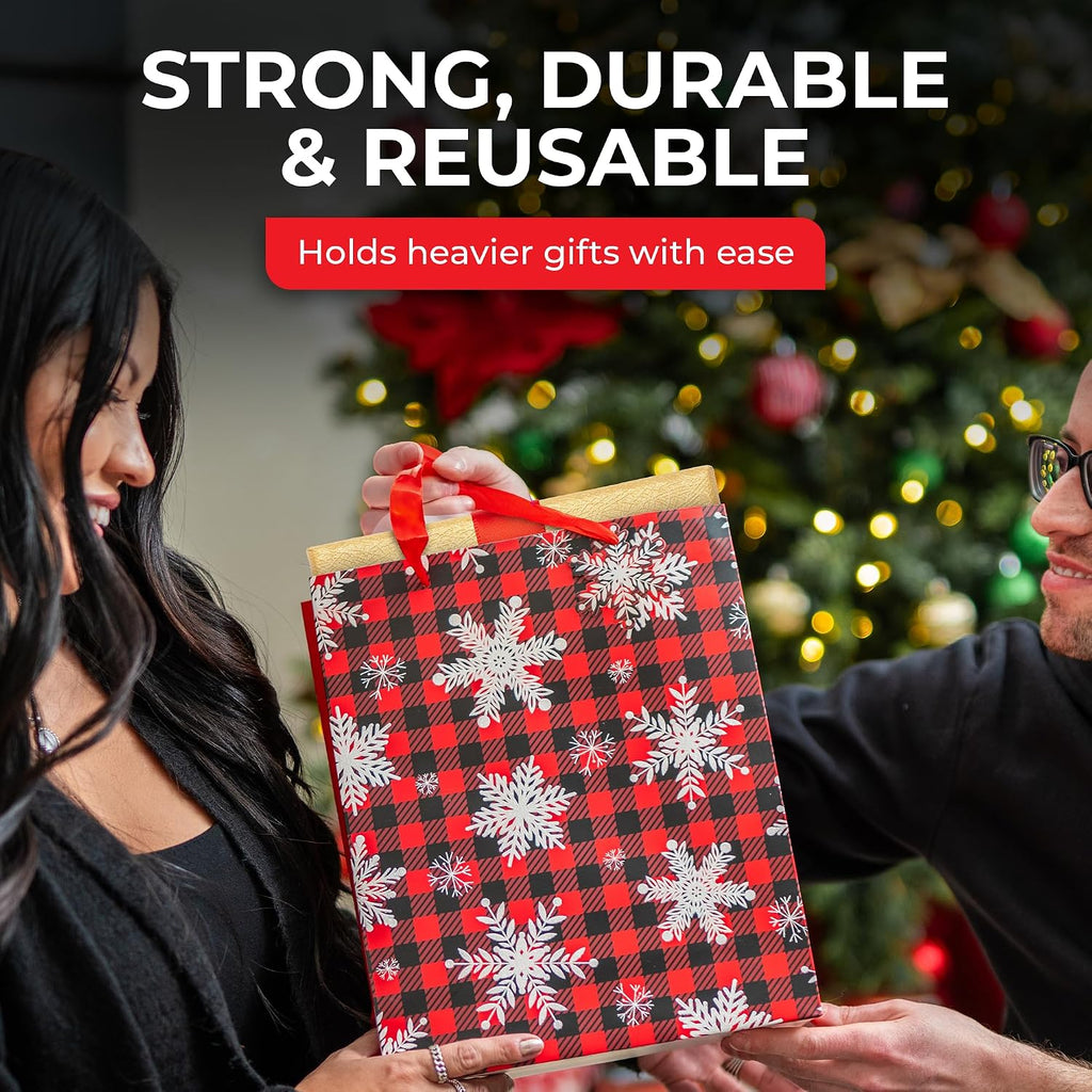 RACHELLE'S Plaid Christmas Gift Bags