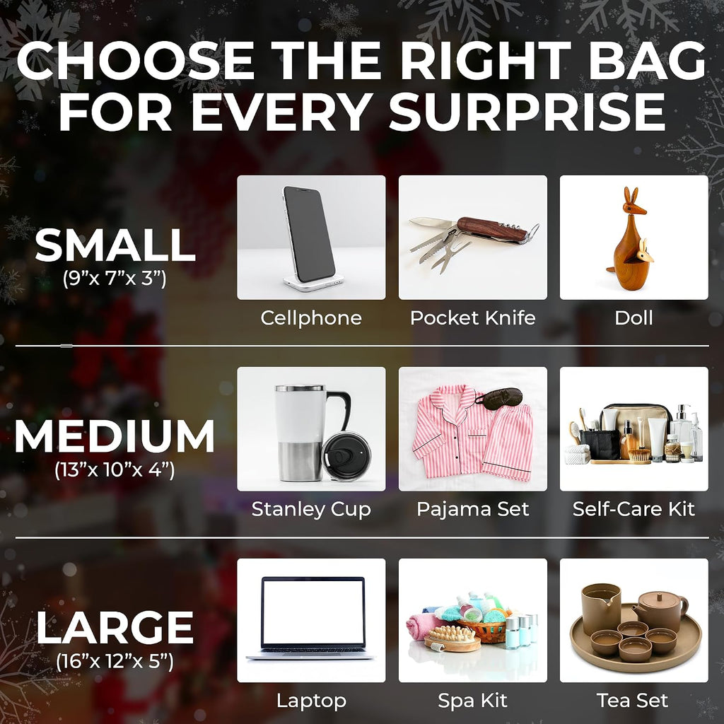 RACHELLE'S Plaid Christmas Gift Bags