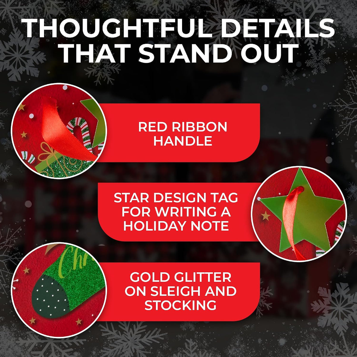 RACHELLE'S Christmas Wine Bags