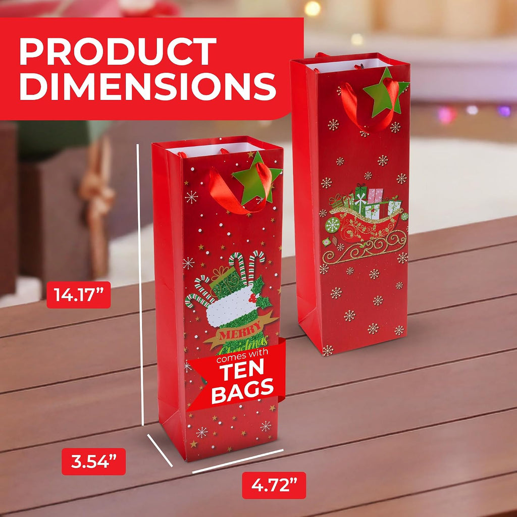 RACHELLE'S Christmas Wine Bags