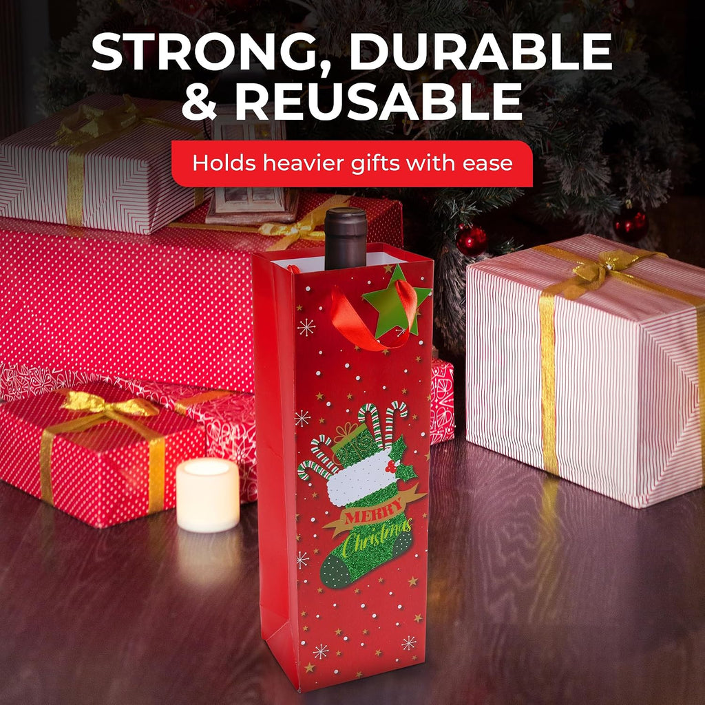 RACHELLE'S Christmas Wine Bags